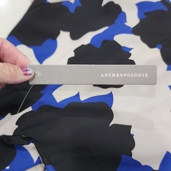 Anthropologie Hutch Geo Abstract Wrap Short Sleeve Hi/low Maxi Dress, NWT, Small - Picture 7 of 9